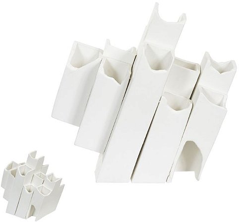 Vaso Decorativo Ceramica Branco 21cm