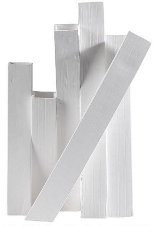 Vaso Decorativo Ceramica Branco 41cm
