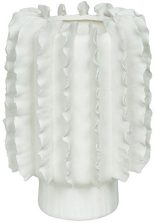 Vaso Decorativo Ceramica Branco 26cm