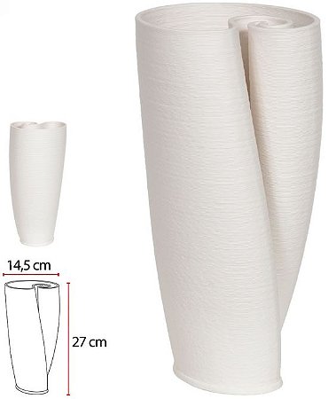 Vaso Decorativo Ceramica Off White 27cm