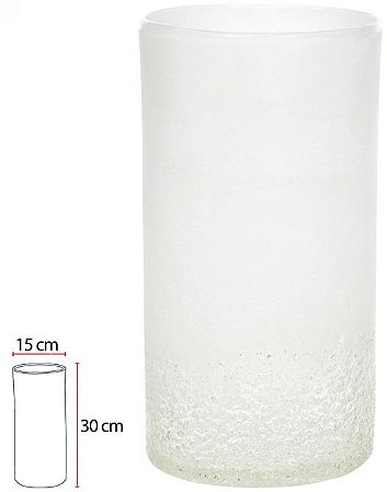 Vaso Decorativo Vidro Branco 30cm
