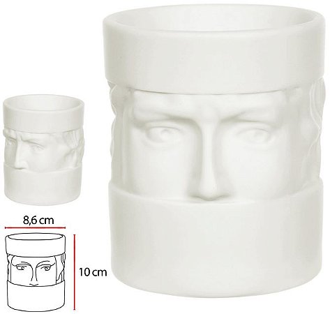 Vaso Decorativo Porcelana Branco 10cm