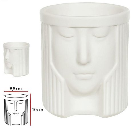 Vaso Decorativo Porcelana Branco 10cm