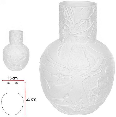 Vaso Decorativo Porcelana Branco 25cm