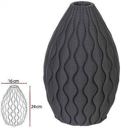 Vaso Decorativo Ceramica 3D Chumbo 24cm