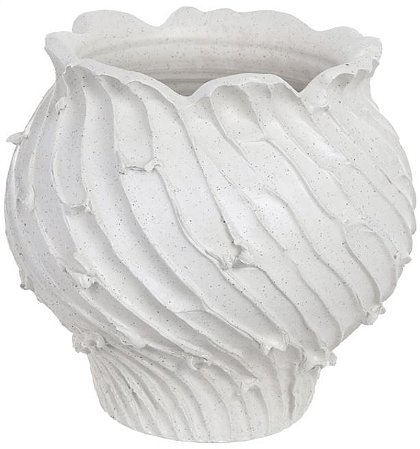 Vaso Decorativo Ceramica Branco 26cm