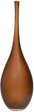 Vaso Decorativo Vidro Marrom Fosco 50cm