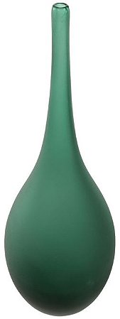 Vaso Decorativo Vidro Verde Fosco 39cm