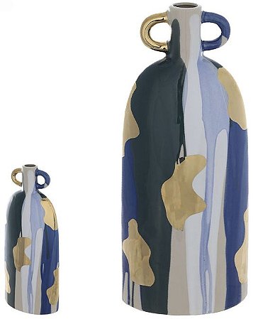 Vaso Decorativo Ceramica Colorido 36cm