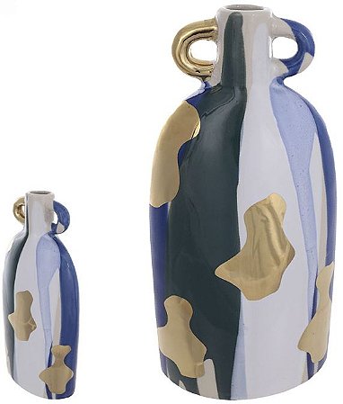 Vaso Decorativo Ceramica Colorido 28,5cm