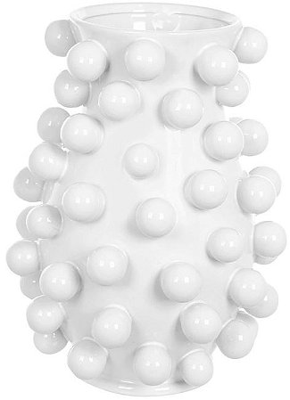 Vaso Decorativo Ceramica Branco 34cm