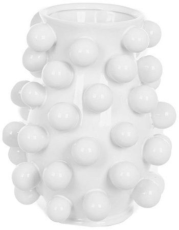 Vaso Decorativo Ceramica Branco 26cm