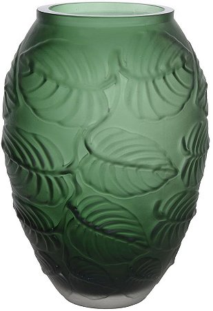 Vaso Decorativo Vidro Verde Fosco 27,5cm