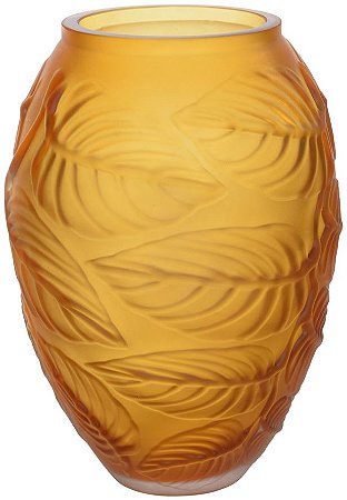 Vaso Decorativo Vidro Ambar Fosco 27,5cm