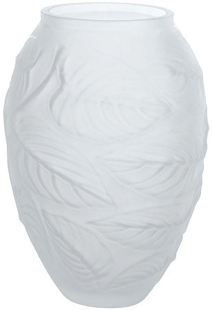 Vaso Decorativo Vidro Transparente Fosco 27,5cm