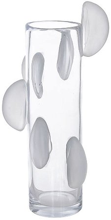 Vaso Decorativo Vidro Transparente Fosco 37cm
