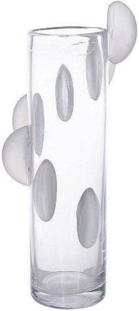 Vaso Decorativo Vidro Transparente Fosco 46cm