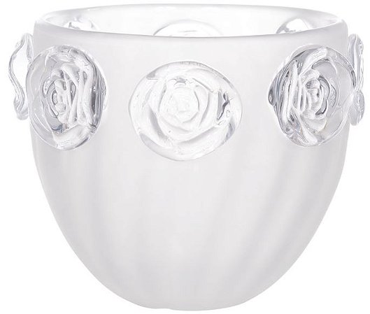 Vaso Decorativo Vidro Transparente Fosco 18,5cm