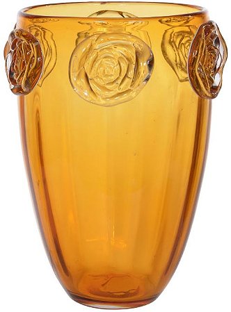 Vaso Decorativo Vidro Ambar 28,5cm
