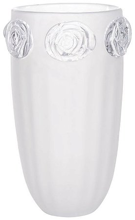 Vaso Decorativo Vidro Transparente Fosco 36cm