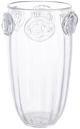 Vaso Decorativo Vidro Transparente 36cm