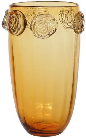 Vaso Decorativo Vidro Ambar 36cm