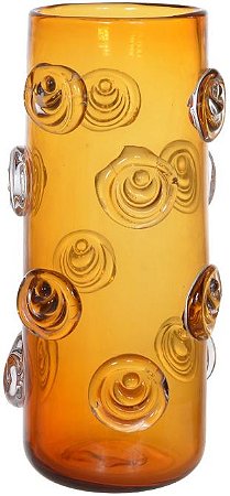 Vaso Decorativo Vidro Ambar 38cm