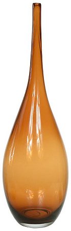 Vaso Decorativo Vidro Marrom 39cm