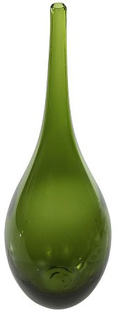Vaso Decorativo Vidro Verde 39cm