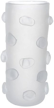 Vaso Decorativo Vidro Transparente Fosco 38cm