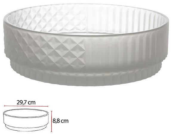 Vaso Decorativo Vidro Transparente Fosco 8,8cm