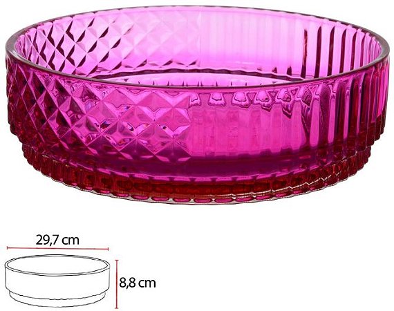 Vaso Decorativo Vidro Rosa 8,8cm