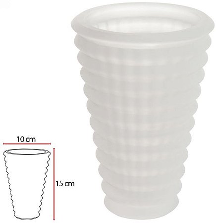 Vaso Decorativo Vidro Cristal Transparente Fosco 15cm