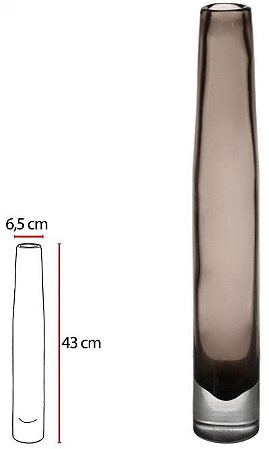 Vaso Decorativo Vidro Marrom 43cm
