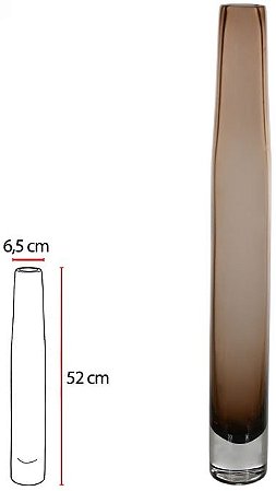 Vaso Decorativo Vidro Marrom 52cm