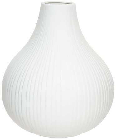Vaso Decorativo Porcelana Branco 24,5cm