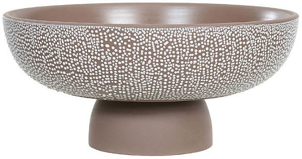 Vaso Decorativo Porcelana Marrom 9,4cm