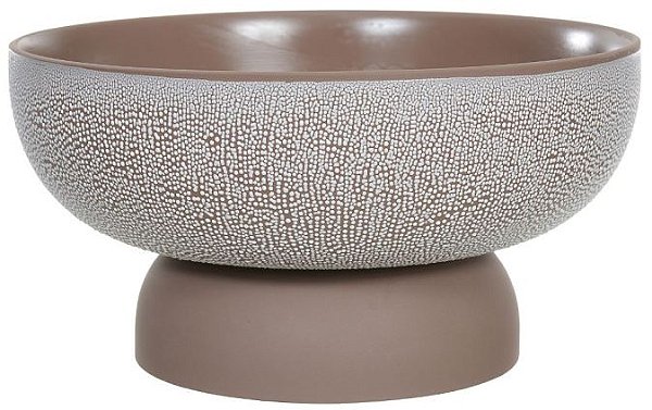 Vaso Decorativo Porcelana Marrom 14,5cm