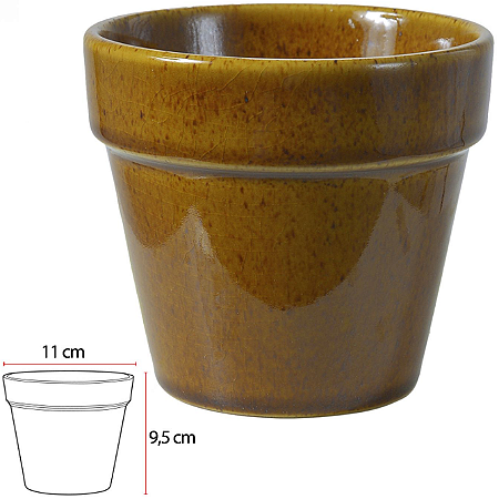 Vaso Decorativo Ceramica Ocre 9,5cm