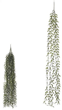 Planta Artificial Folhagem Pendurar Verde Escuro 1,02cm
