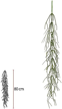Planta Artificial Folhagem Ripsalis Pendurar Verde 88cm