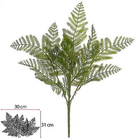 Folhagem Samambaia X15 Verde 42cm