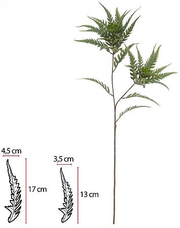 Galho Samambaia X34 Verde 89cm