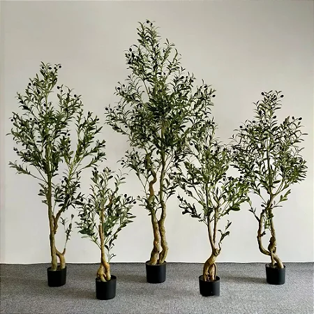 Planta Artificial Oliveira Grande com Pote 60 - 240cm, Tropical para Casa, Escritório, Decoração