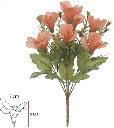 Buque Astromelia X7 Laranja Outono 34cm