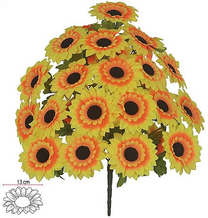 Buque Girassol X36 Amarelo Laranja  61cm