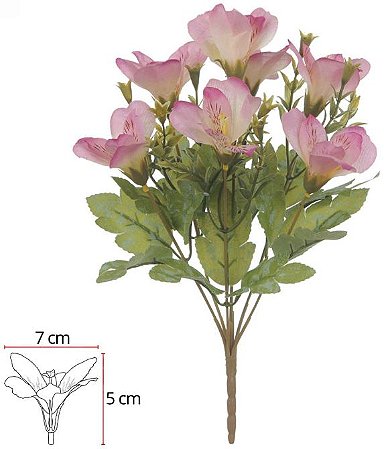 Buque Astromelia X7 Rosa Outono 34cm