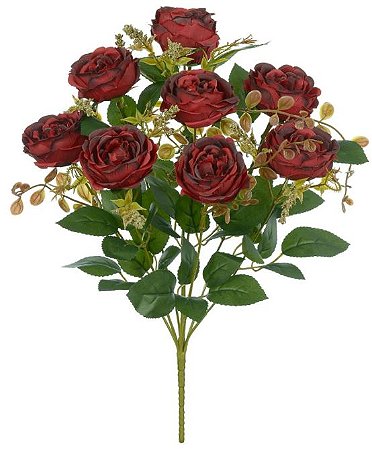 Buque Rosa Cabbage X9 Vermelho 39cm
