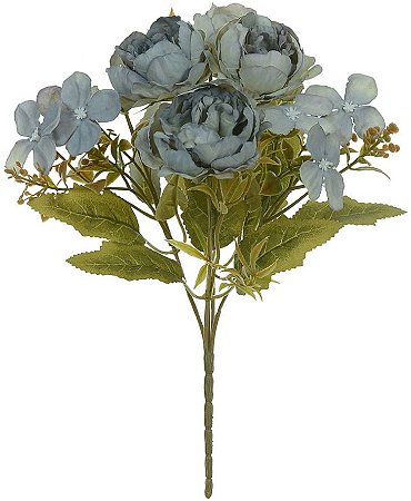 Buque Peonia X6 Azul Outono 30cm