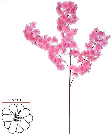 Haste Flor Cerejeira X108 Rosa 2T 95cm